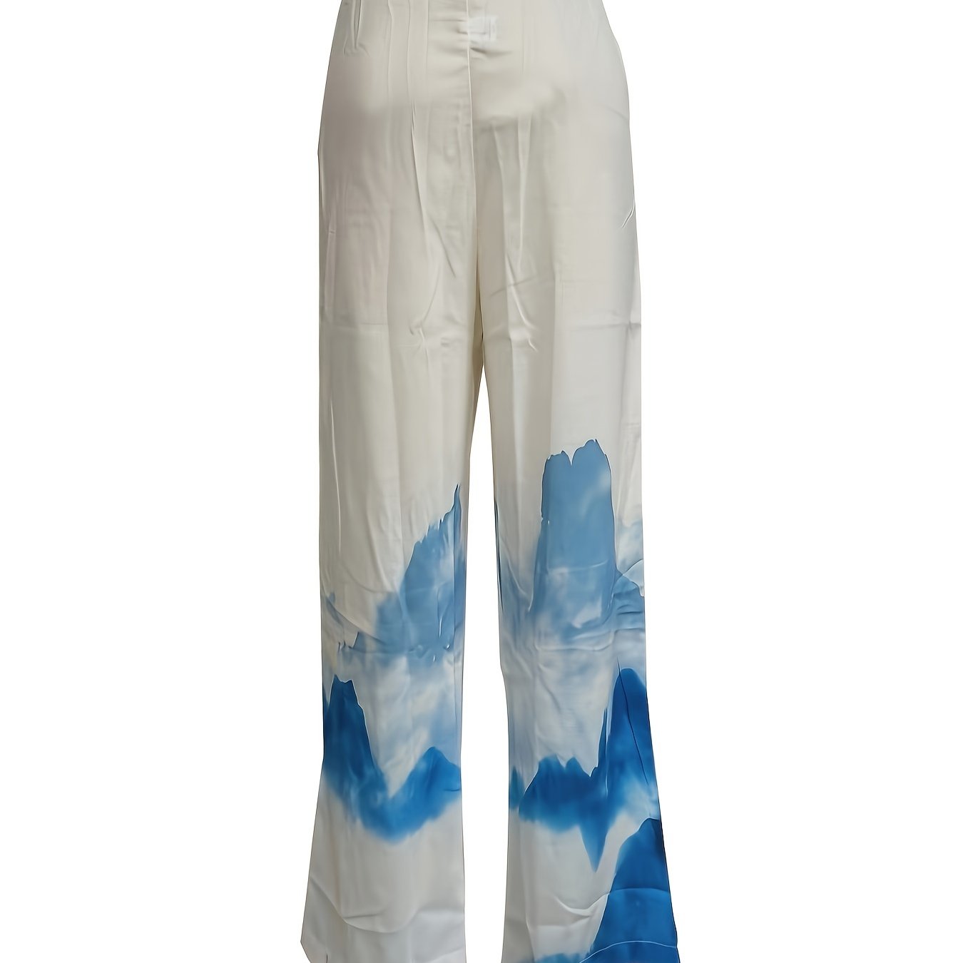 Men's Drawstring Wide Leg Pants Beach Pant Trendy Pattern Casual Baggy Pants Yoga Trousers Streetwear Hip Hop Rapper Style