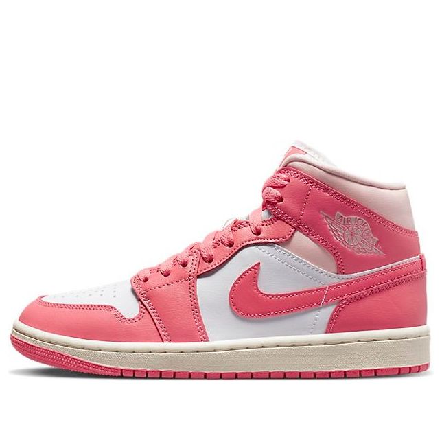 (WMNS) Air Jordan 1 Mid 'Strawberries and Cream'  BQ6472-186 Classic Sneakers